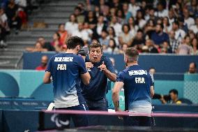 Paris 2024 Paralympics - Table Tennis - Clement Berthier And Esteban Herrault Competing