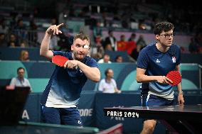 Paris 2024 Paralympics - Table Tennis - Clement Berthier And Esteban Herrault Competing