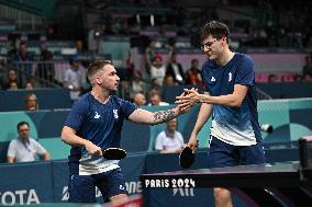 Paris 2024 Paralympics - Table Tennis - Clement Berthier And Esteban Herrault Competing