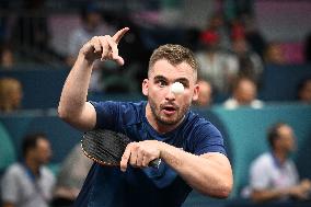 Paris 2024 Paralympics - Table Tennis - Clement Berthier And Esteban Herrault Competing