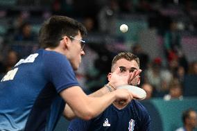 Paris 2024 Paralympics - Table Tennis - Clement Berthier And Esteban Herrault Competing