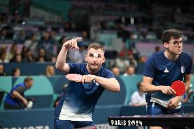 Paris 2024 Paralympics - Table Tennis - Clement Berthier And Esteban Herrault Competing