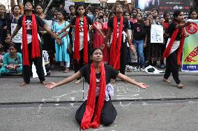 Current And Ex Students Take Part In Protest Rally In Kolkata