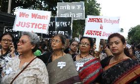 Current And Ex Students Take Part In Protest Rally In Kolkata