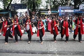 Current And Ex Students Take Part In Protest Rally In Kolkata