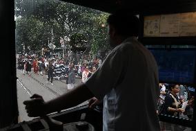 Current And Ex Students Take Part In Protest Rally In Kolkata