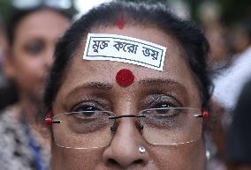 Current And Ex Students Take Part In Protest Rally In Kolkata