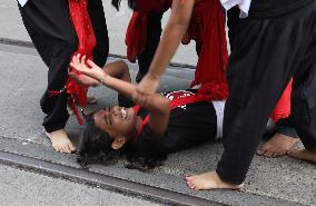 Current And Ex Students Take Part In Protest Rally In Kolkata