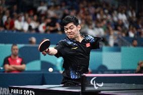 Paris 2024 Paralympics - Table Tennis - Zhao Shuai And Patryk Chojnowsk Competing