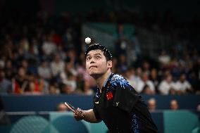 Paris 2024 Paralympics - Table Tennis - Zhao Shuai And Patryk Chojnowsk Competing