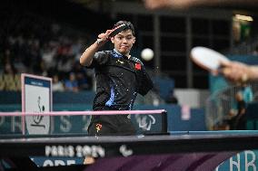 Paris 2024 Paralympics - Table Tennis - Zhao Shuai And Patryk Chojnowsk Competing