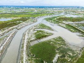 Aerial View Of Economics Zone In Bangladesh