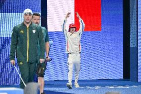 Paris 2024 Paralympics - Para Swimming - Alex Portal and Kylian Portal on the 400m freestyle podium