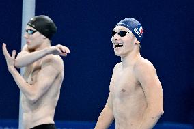 Paris 2024 Paralympics - Para Swimming - Alex Portal and Kylian Portal on the 400m freestyle podium