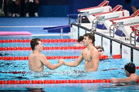 Paris 2024 Paralympics - Para Swimming - Alex Portal and Kylian Portal on the 400m freestyle podium