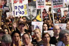 Israelis Attend Rally In Support Of Hostages Held By Hamas