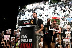 Israelis Attend Rally In Support Of Hostages Held By Hamas