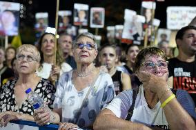 Israelis Attend Rally In Support Of Hostages Held By Hamas