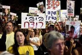 Israelis Attend Rally In Support Of Hostages Held By Hamas