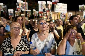 Israelis Attend Rally In Support Of Hostages Held By Hamas