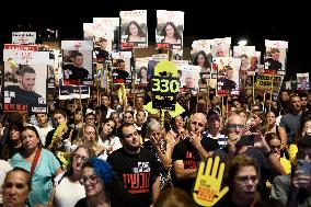 Israelis Attend Rally In Support Of Hostages Held By Hamas