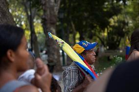 Venezuelans Living In LIsbon Gathered In Support Of María Corina Machado And Edmundo Gonzalez