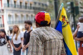 Venezuelans Living In LIsbon Gathered In Support Of María Corina Machado And Edmundo Gonzalez