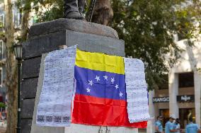 Venezuelans Living In LIsbon Gathered In Support Of María Corina Machado And Edmundo Gonzalez