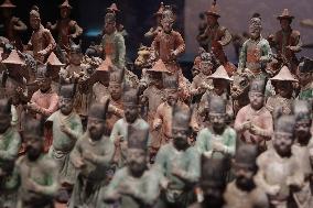 Pottery Figurines on Display at Xi 'an Museum