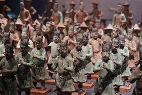 Pottery Figurines on Display at Xi 'an Museum