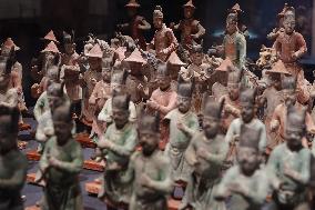 Pottery Figurines on Display at Xi 'an Museum