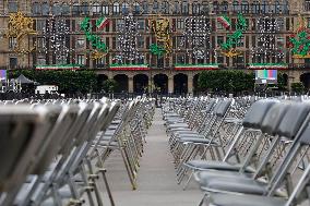 Preparations For The Last And 6th Government Report Of Andres Manuel Lopez Obrador, President Of Mexico