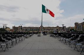 Preparations For The Last And 6th Government Report Of Andres Manuel Lopez Obrador, President Of Mexico