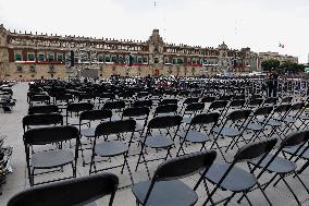 Preparations For The Last And 6th Government Report Of Andres Manuel Lopez Obrador, President Of Mexico