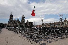 Preparations For The Last And 6th Government Report Of Andres Manuel Lopez Obrador, President Of Mexico