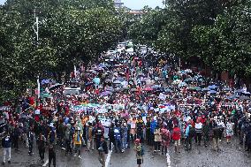 Victims Of Cooperatives Staged A Demonstration In Kathmandu