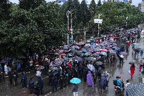 Victims Of Cooperatives Staged A Demonstration In Kathmandu