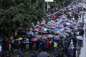 Victims Of Cooperatives Staged A Demonstration In Kathmandu