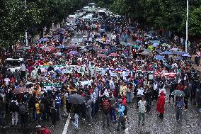 Victims Of Cooperatives Staged A Demonstration In Kathmandu