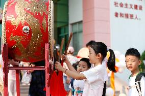 Schools across China hosted activities to mark the start of the new semester