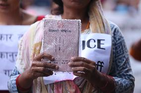 Nepali Human Rights Activists March In Kathmandu