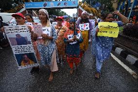 Nepali Human Rights Activists March In Kathmandu