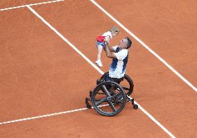 Paris 2024 Paralympics - Wheelchair Tennis - Stephane Houdet qualified - Roland Garros