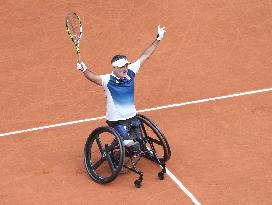 Paris 2024 Paralympics - Wheelchair Tennis - Stephane Houdet qualified - Roland Garros