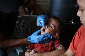 First Children Given Polio Vaccine - Gaza