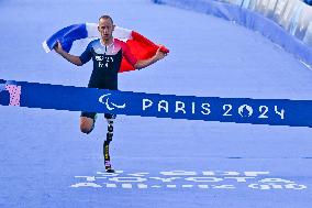 Paris 2024 Paralympics - Para Triathlon - Jules Ribstein Wins Gold