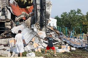 Kyiv lyceum damaged by Russian missile attack