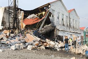 Kyiv lyceum damaged by Russian missile attack