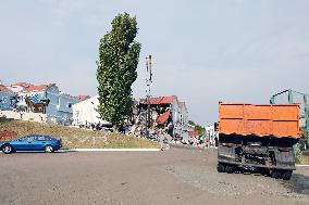 Kyiv lyceum damaged by Russian missile attack