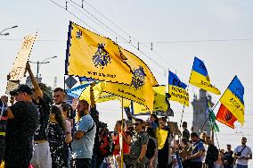 Rally in  support of Ukrainian POWs in Zaporizhzhia